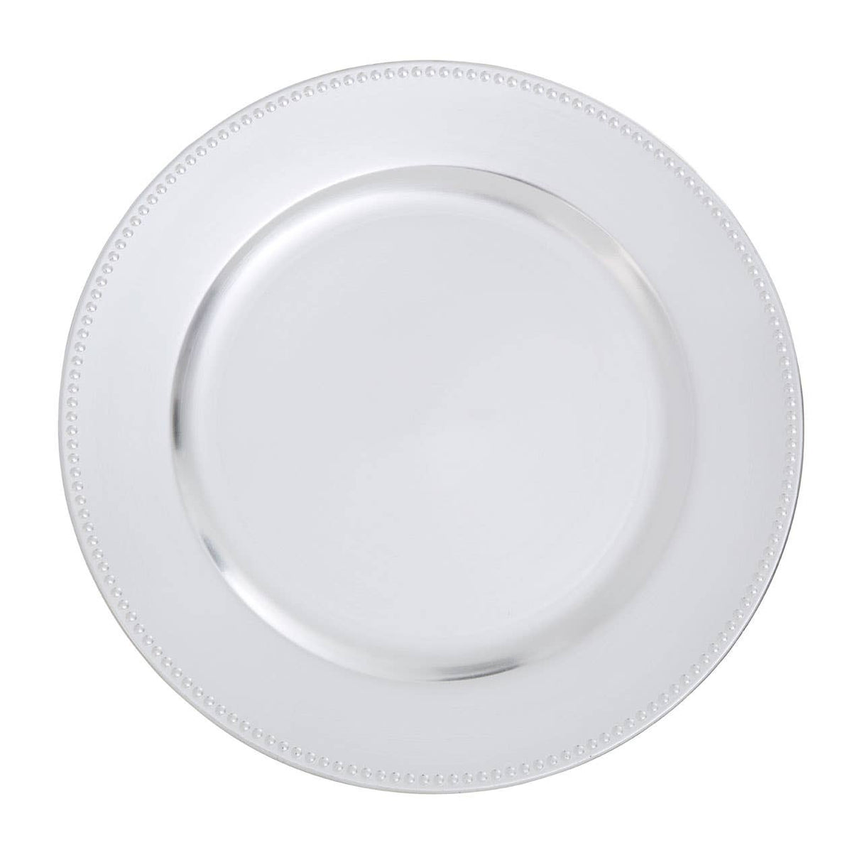 Dia 36 Pc Silver Finish Dotted Charger Plate