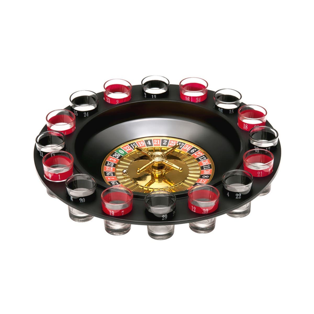 Roulette 16 Shot Glasses Drinking Game