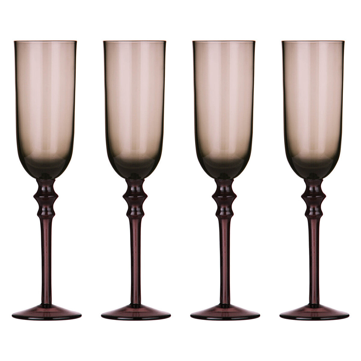 Tessa Purple Champagne Glasses - Set Of 4