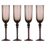 Tessa Purple Champagne Glasses - Set Of 4