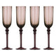 Tessa Purple Champagne Glasses - Set Of 4