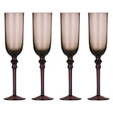 Tessa Purple Champagne Glasses - Set Of 4