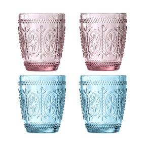 Fleur Glass Tumblers - Set Of 4