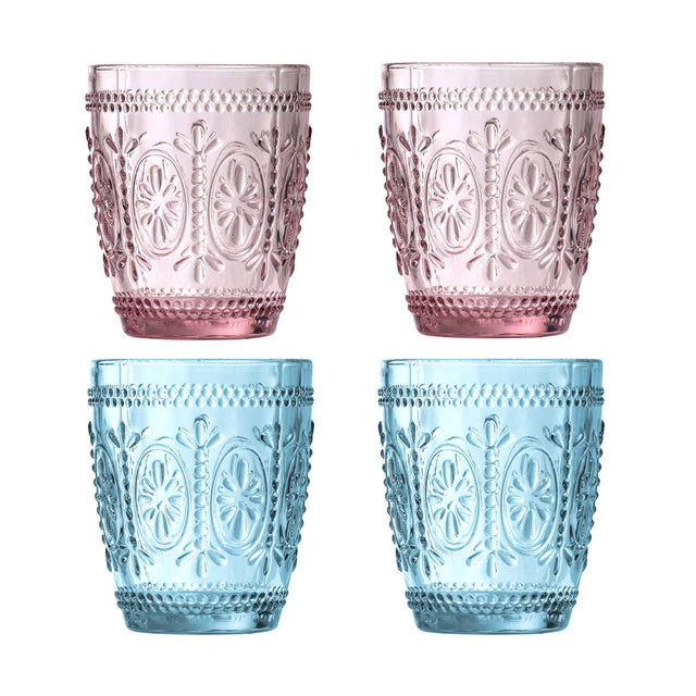 Fleur Glass Tumblers - Set Of 4