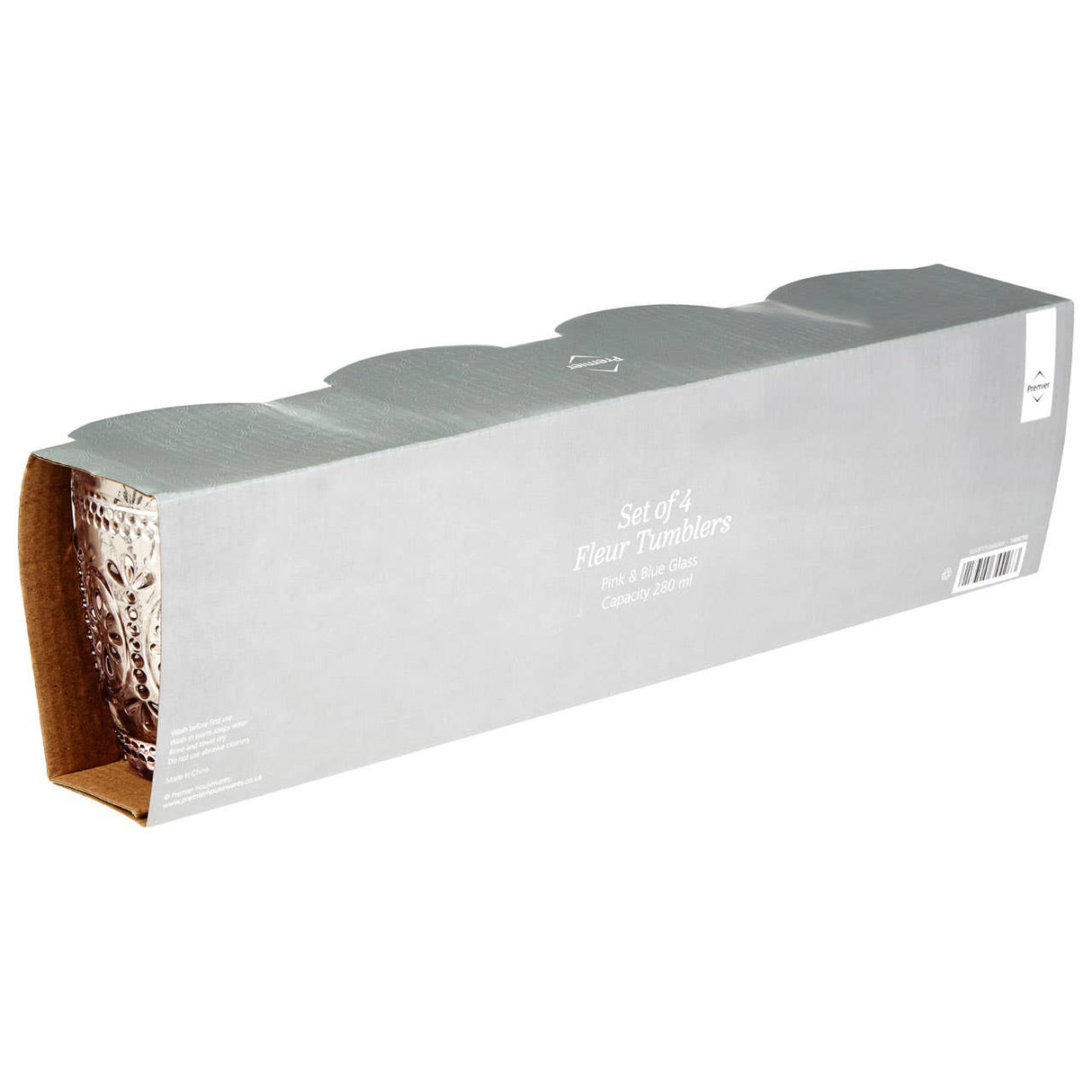 Fleur Glass Tumblers - Set Of 4