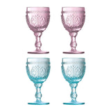 Fleur 2 Pink And 2 Blue Glasses - Set Of 4