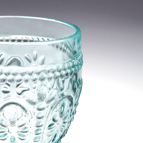 Fleur 2 Pink And 2 Blue Glasses - Set Of 4