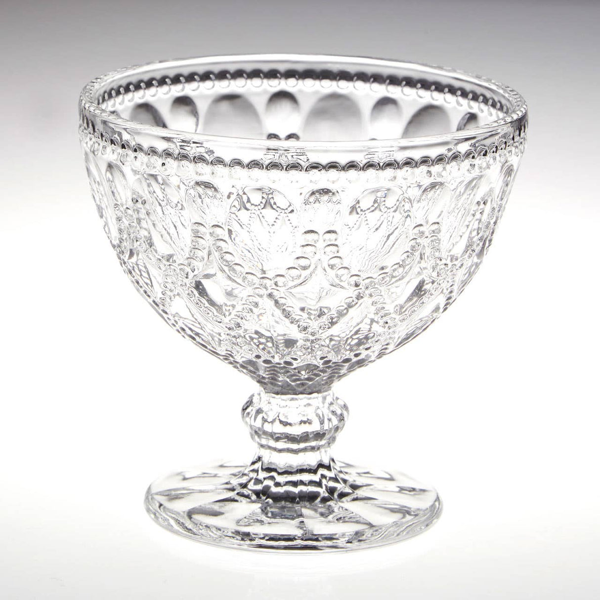 Fleur Clear Glass Sundae Dishes - Set Of 2