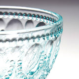 Fleur Blue Glass Sundae Dishes - Set Of 2