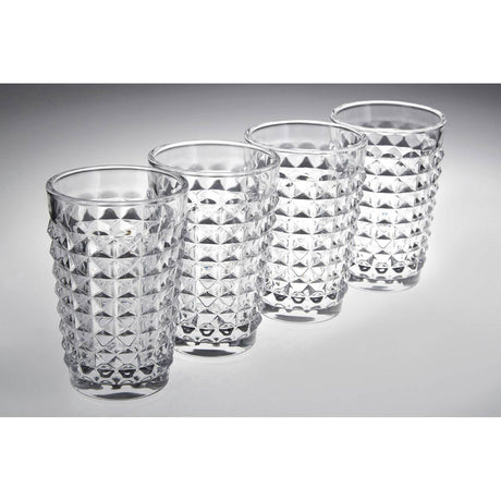 Pyramid Hi Ball Glasses - Set Of 4