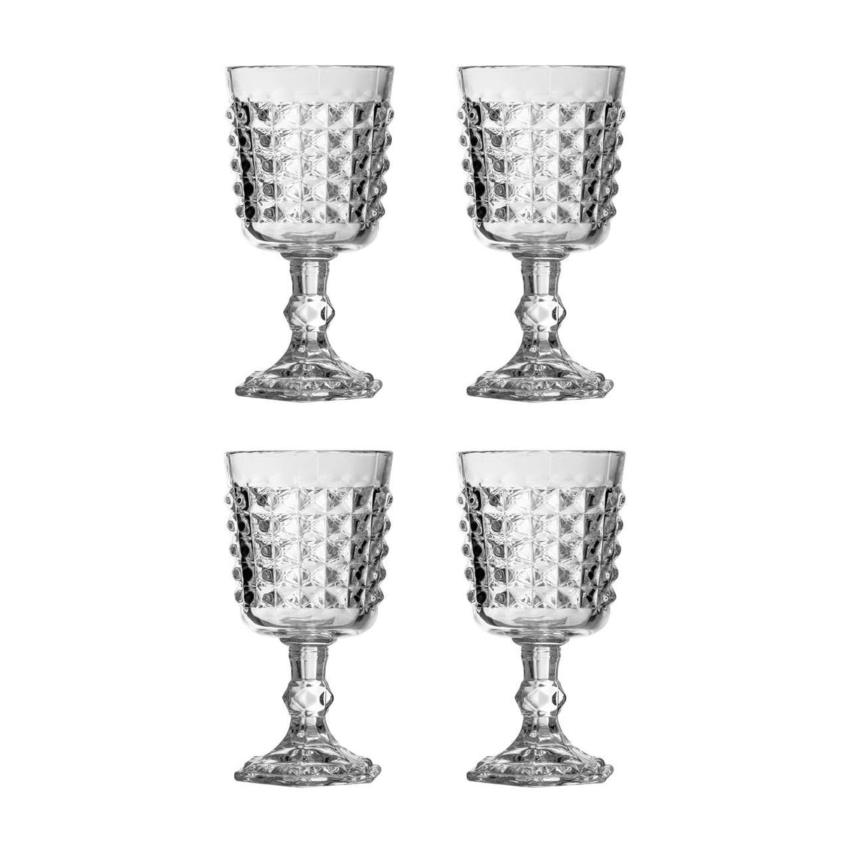 Pyramid Wine Goblets - Set Of 4