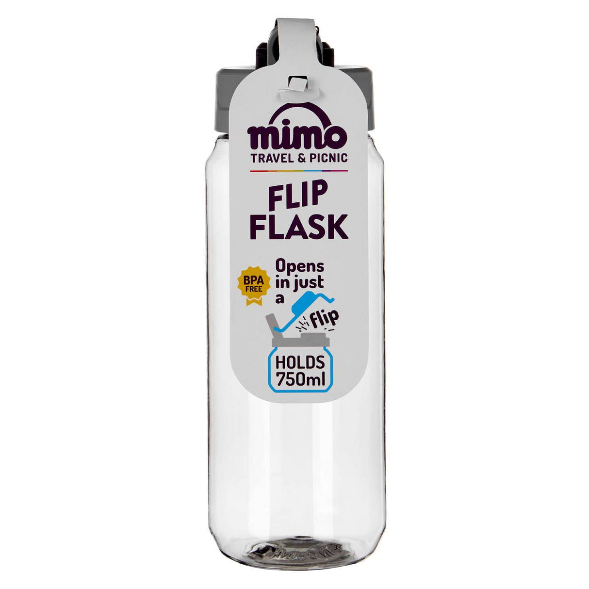 Mimo 750Ml Water Bottle, Assorted Colours