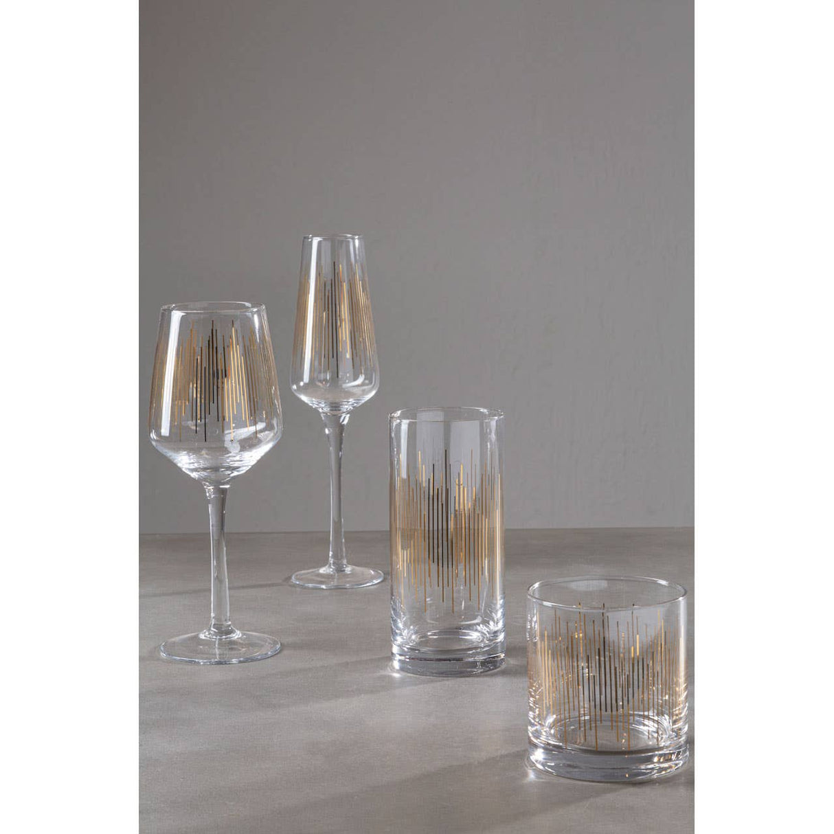 Deco Champagne Glasses - Set Of 4