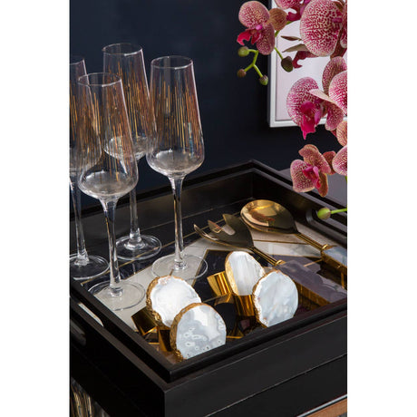 Deco Champagne Glasses - Set Of 4