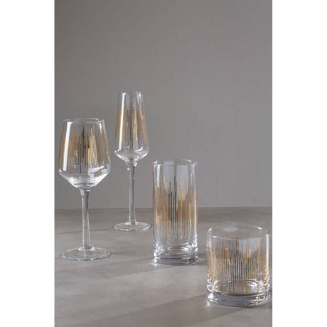 Deco Tumbler Glasses - Set Of 4