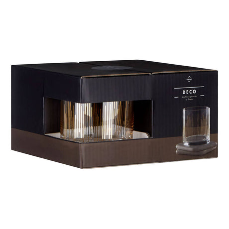 Deco Tumbler Glasses - Set Of 4