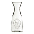 Clear Glass Embossed Farm Fresh Design Carafe