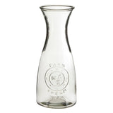 Clear Glass Embossed Farm Fresh Design Carafe