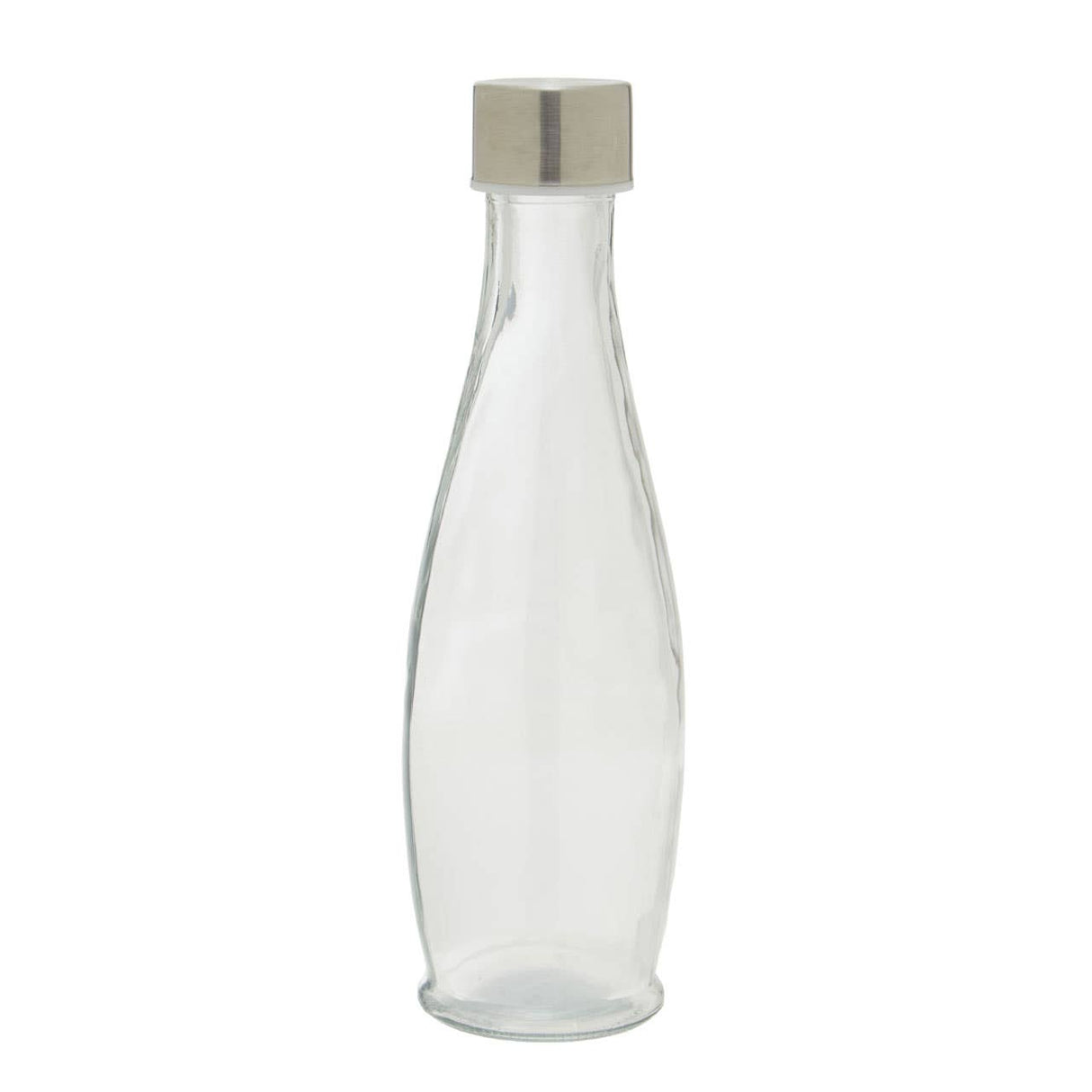 Clear Glass Bottle With Metal Lid 0.55 Ltr