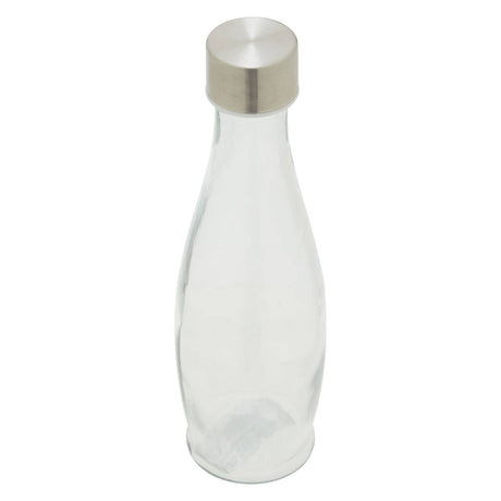 Clear Glass Bottle With Metal Lid 0.55 Ltr