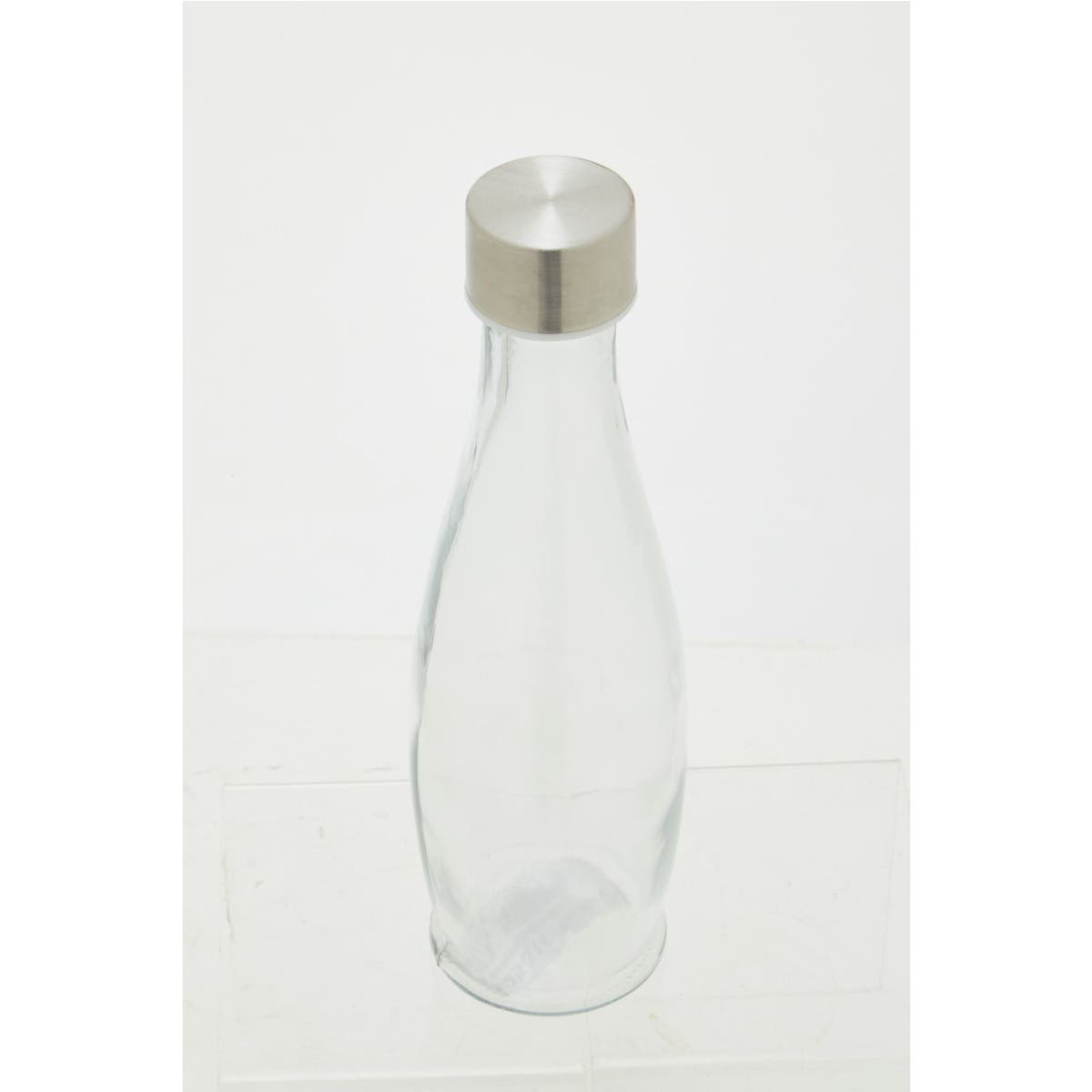 Clear Glass Bottle With Metal Lid 0.55 Ltr