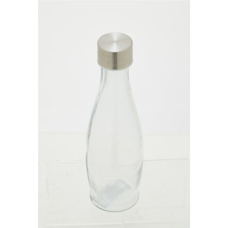 Clear Glass Bottle With Metal Lid 0.55 Ltr