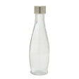 Clear Glass Bottle With Metal Lid 0.55 Ltr
