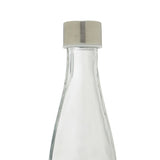 Clear Glass Bottle With Metal Lid 0.55 Ltr