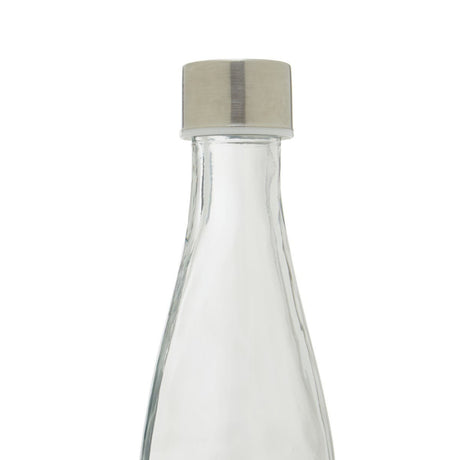Clear Glass Bottle With Metal Lid 0.55 Ltr