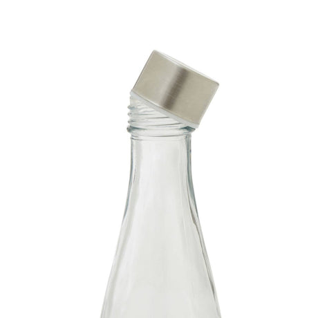 Clear Glass Bottle With Metal Lid 0.55 Ltr