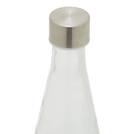 Clear Glass Bottle With Metal Lid 0.55 Ltr