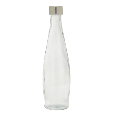 Clear Glass Bottle With Metal Lid 1.0 Ltr