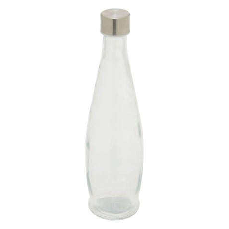 Clear Glass Bottle With Metal Lid 1.0 Ltr