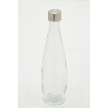 Clear Glass Bottle With Metal Lid 1.0 Ltr