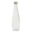 Clear Glass Bottle With Metal Lid 1.0 Ltr