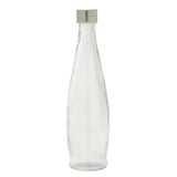 Clear Glass Bottle With Metal Lid 1.0 Ltr