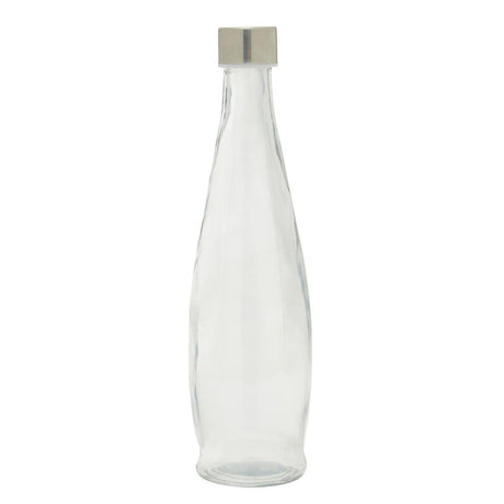 Clear Glass Bottle With Metal Lid 1.0 Ltr