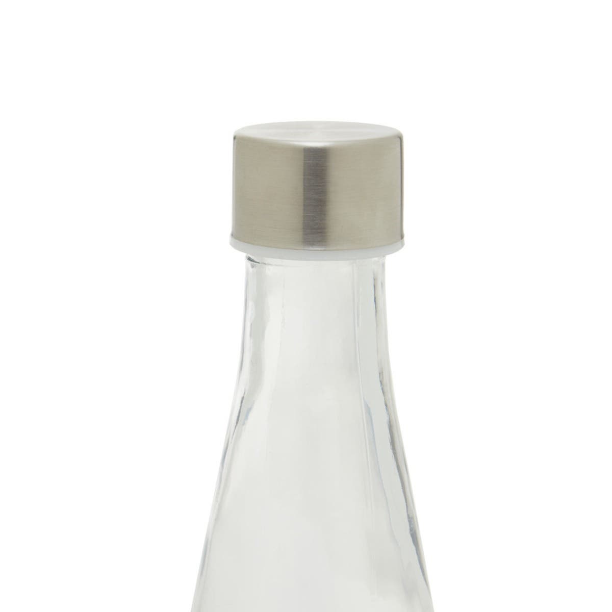 Clear Glass Bottle With Metal Lid 1.0 Ltr