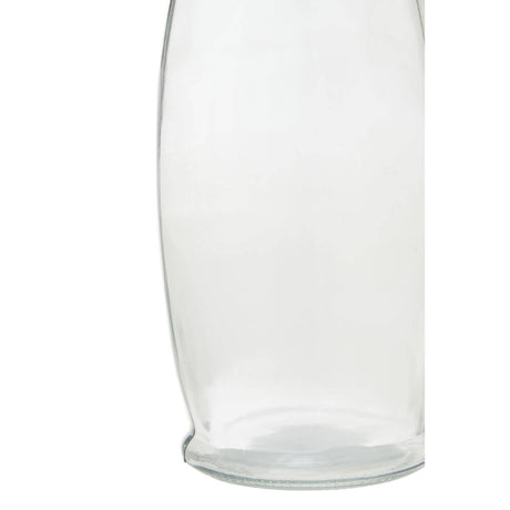 Clear Glass Bottle With Metal Lid 1.0 Ltr