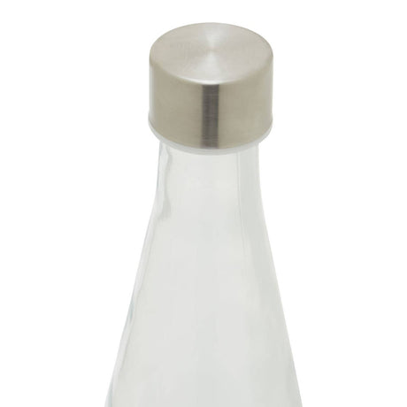 Clear Glass Bottle With Metal Lid 1.0 Ltr