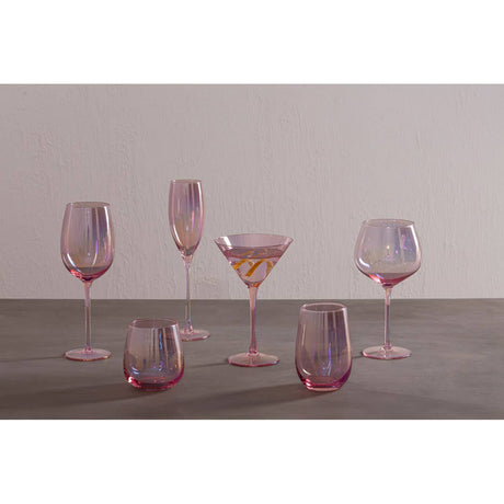 Frosted Deco Set Of 4 Wine Glasses