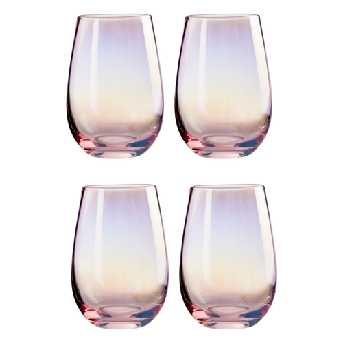 Frosted Deco Set Of 4 Hi Ball Glasses