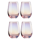 Frosted Deco Set Of 4 Hi Ball Glasses