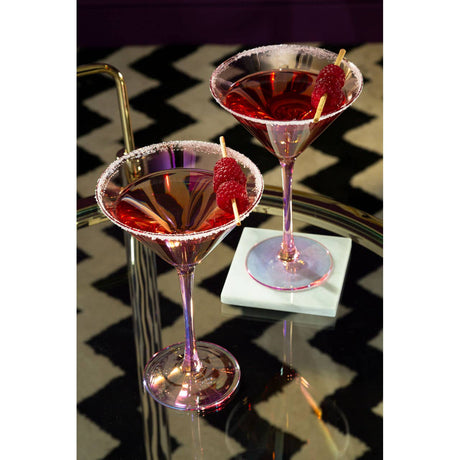 Frosted Deco Set Of Martini Glasses