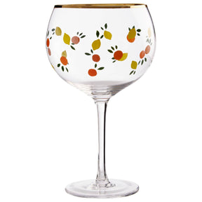 Set Of 2 Colourful Design Gin Glasses