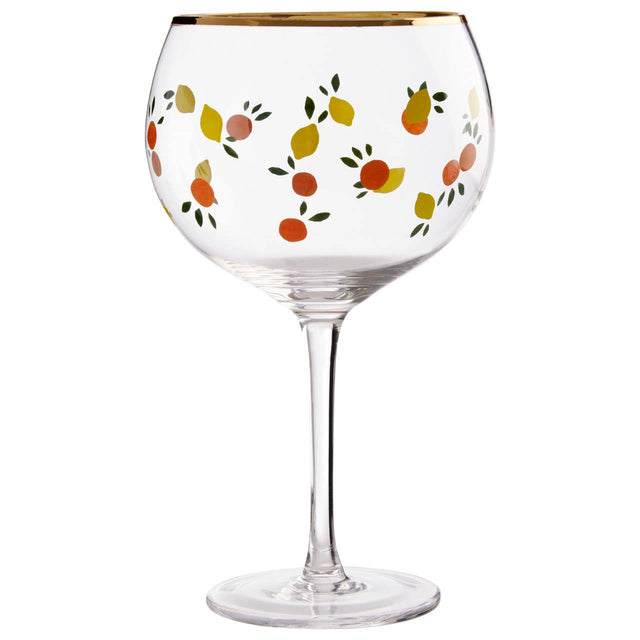 Set Of 2 Colourful Design Gin Glasses