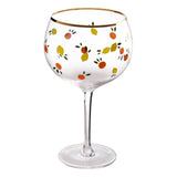 Set Of 2 Colourful Design Gin Glasses