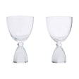 Set Of 2 Clear Thick Stem Gin Glasses