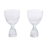 Set Of 2 Clear Thick Stem Gin Glasses