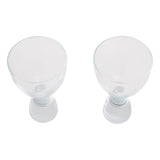 Set Of 2 Clear Thick Stem Gin Glasses